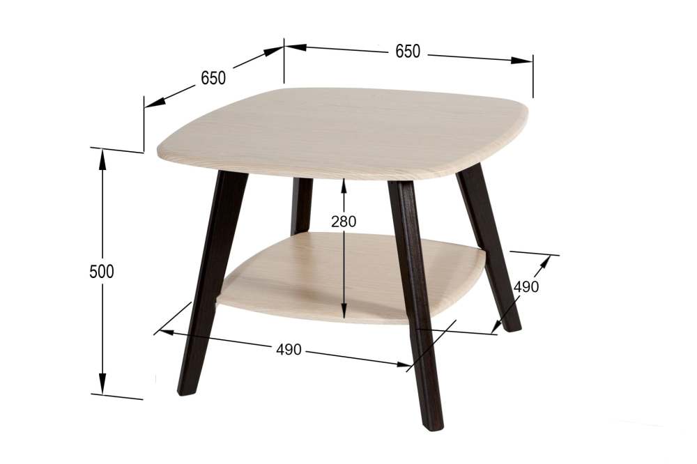 Столик журнальный «Хадсон» дуб/венге