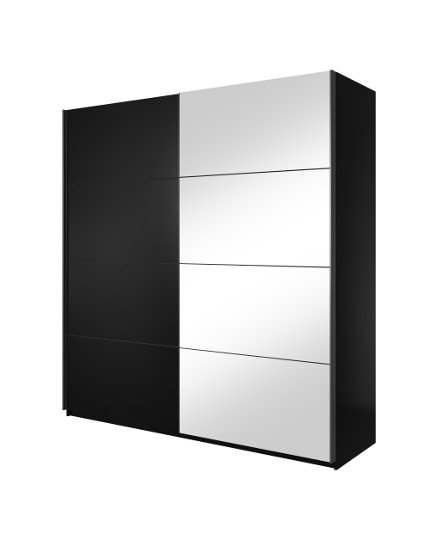 Шкаф-купе 2D «Beta» 22W016 typ 56 57 58 Черный/Зеркало