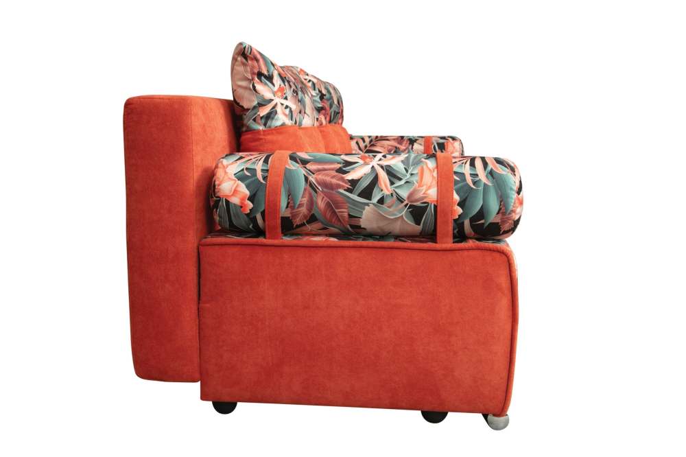 Диван-кровать «Лацио» Велюр текстура терракота/Микровелюр линде