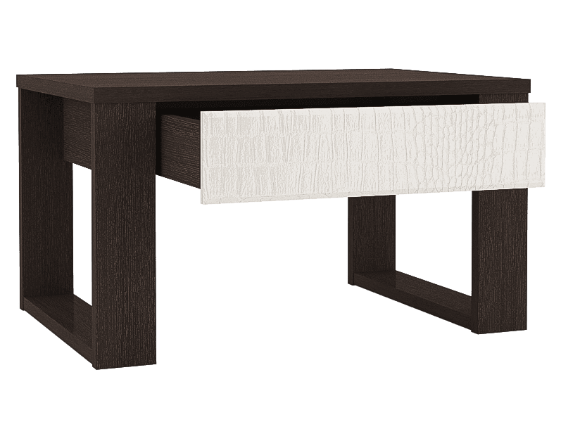 Стол журнальный «Анастасия» АН-19К венге/крокодил белый