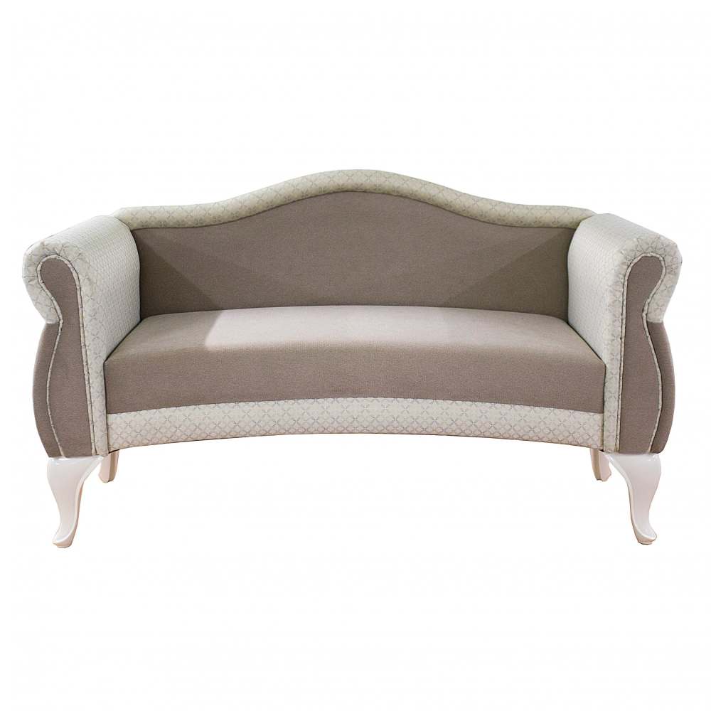 Кресло-диван «Лилия» со спинкой Найс пебел/Аделина даймонд беж
