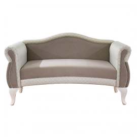 Кресло-диван «Лилия» со спинкой Найс пебел/Аделина даймонд беж
