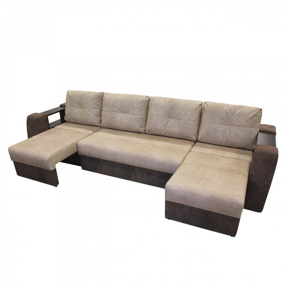 Диван «Оптимус-1» милк/дарк браун, механизм еврокнижка