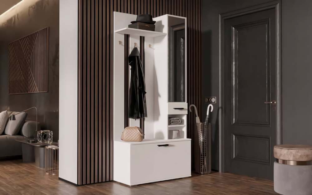 Прихожая «Ника ВЗ910» Белый гладкий