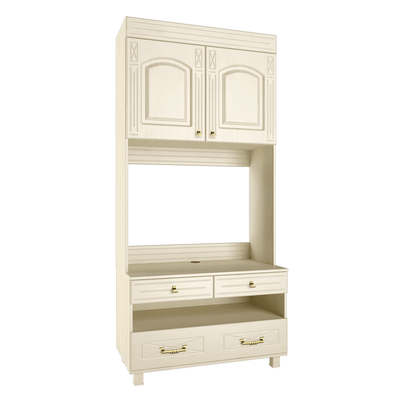 Шкаф под телевизор «Элизабет» ЭМ-2.1 Берёза снежная/клен