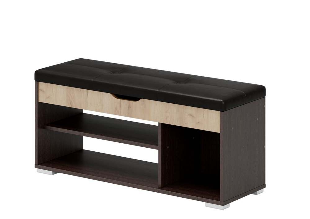 Банкетка БК-001 «Эва» Венге/Дуб крафт золотой