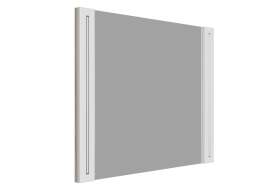 Зеркало навесное «Мадлен» Дуб Сонома светлый/МДФ Ясень белый эмаль матовый