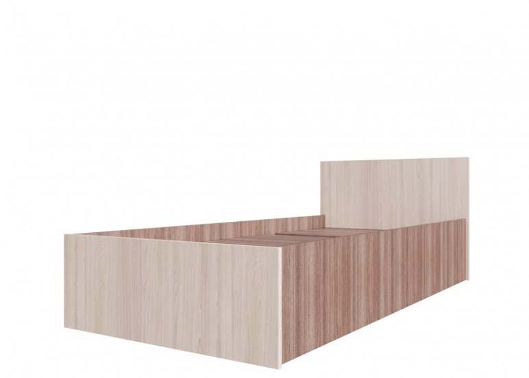 Кровать одинарная 90 «Эдем-5» Ясень Шимо темный/Ясень Шимо светлый