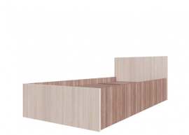 Кровать одинарная 90 «Эдем-5» Ясень Шимо темный/Ясень Шимо светлый