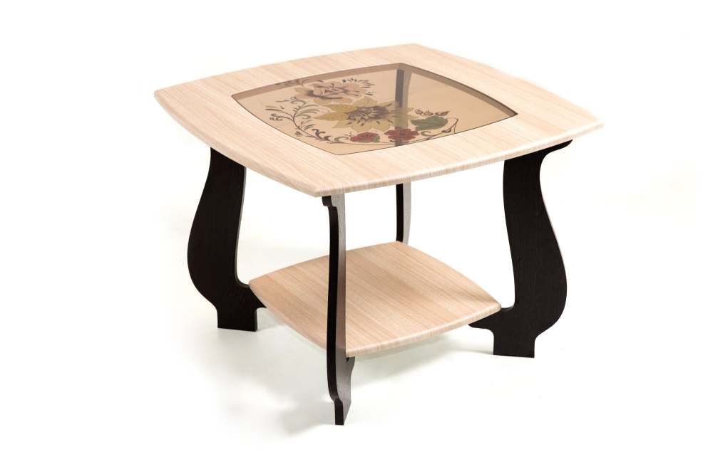Стол журнальный Сонома «СЖ-22» стекло с рисунком 