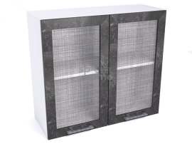 Кухонный шкаф «Дублин» ШСТ-80 2-х дверный навесной со стеклом