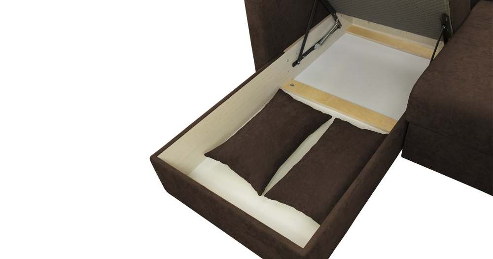 Диван-кровать угловой «Дилан» ТД 271 Лаунж 10 коричневый