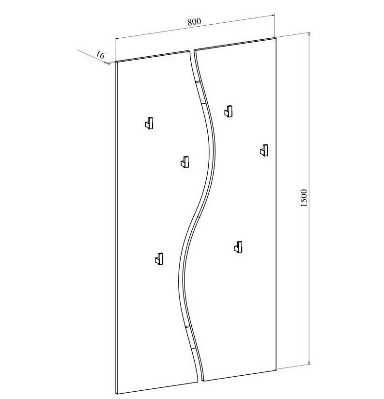 Вешалка «Агата» АТ-6 Дуб крафт золотой