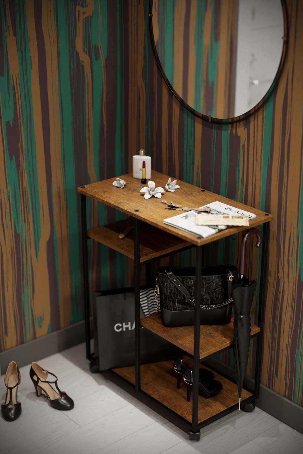 Стеллаж «Вэстри» дуб американский лофт