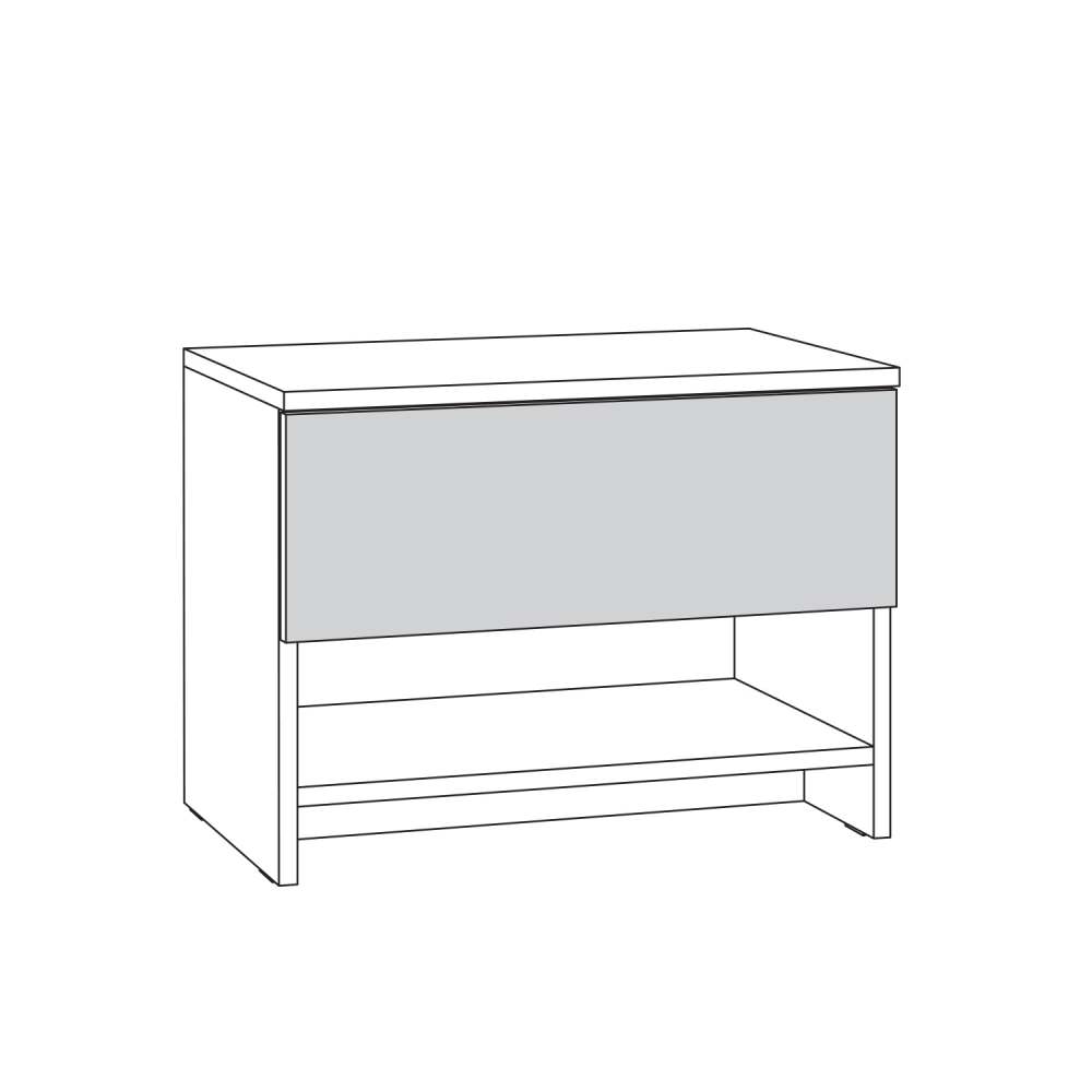 Тумба для обуви «Юнона» Дуб Белый/Серый Шифер