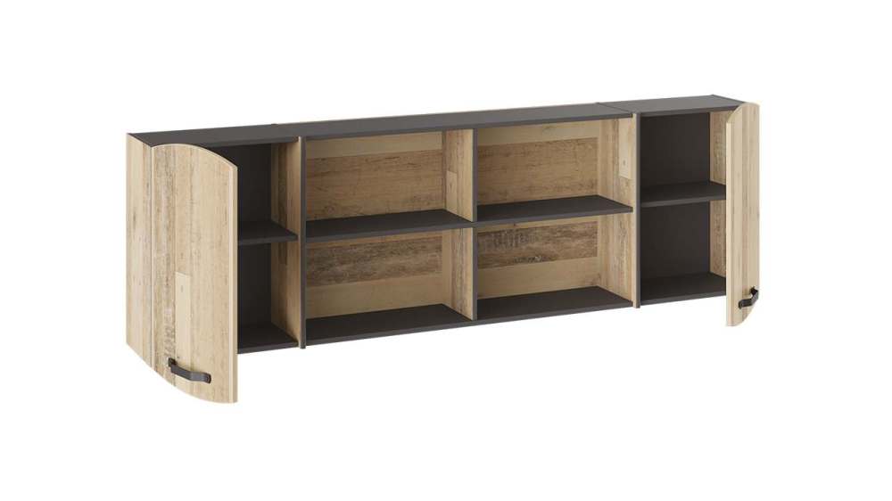 Шкаф навесной «Кристофер» Серый/Коричневый