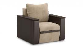 Кресло нераскладное «Атика NEW» Cortex beige/Teos dark brown