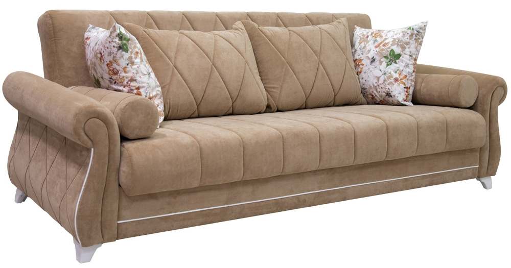 Диван-кровать «Роуз» ТД 254 Велюр В-33 Песочный бежевый