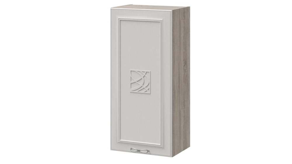 Шкаф навесной с декором «Сабрина» В_96-45_1ДР(Д) Кашемир