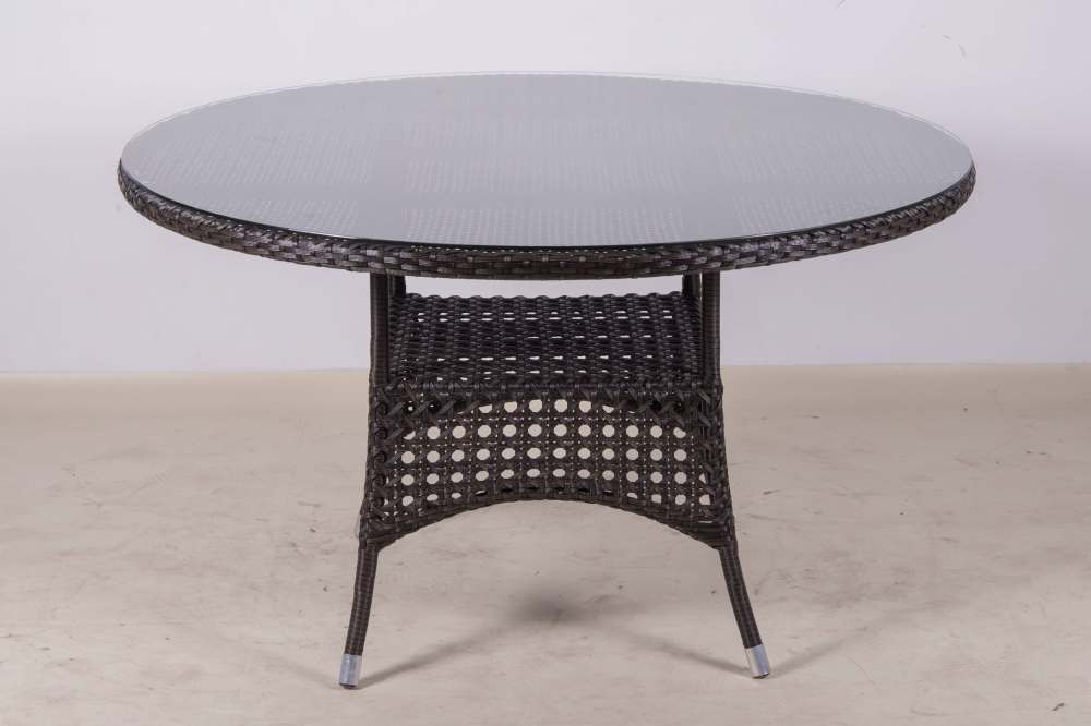 Стол со стеклом «Крит» D 150