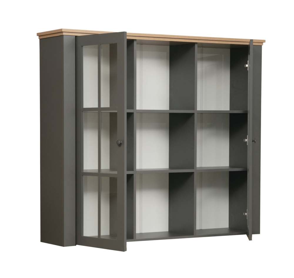 Шкаф навесной 37.10 «Прованс» Диамант серый/дуб коньон