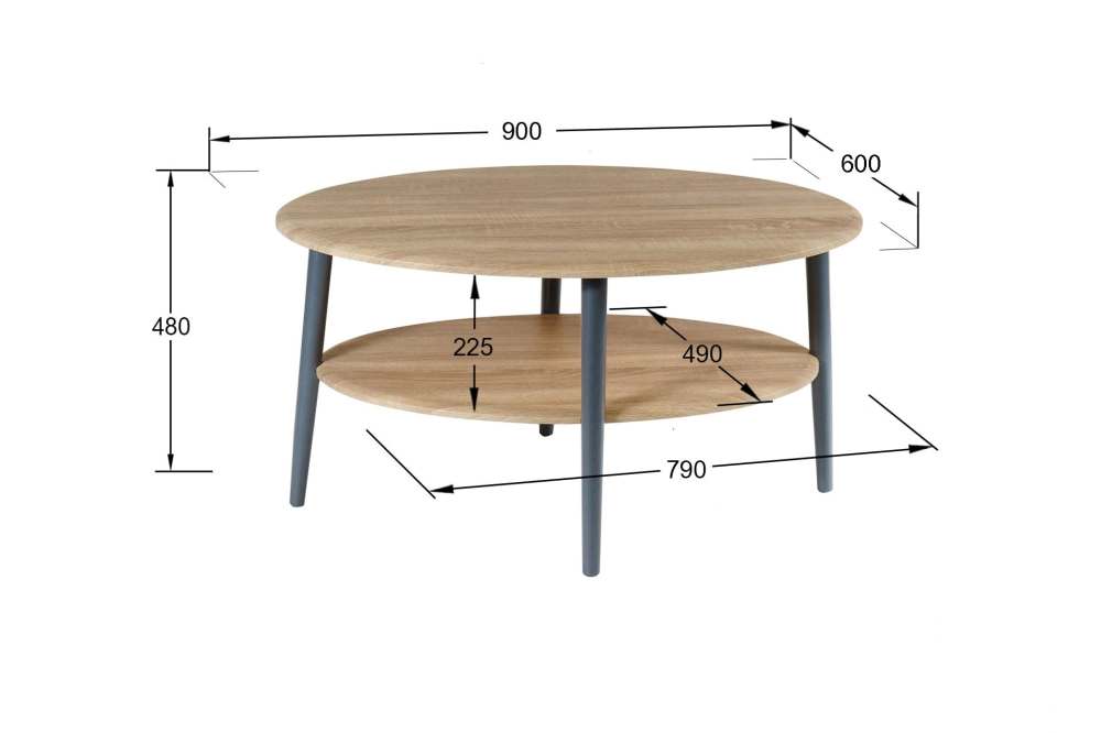 Стол журнальный «Эль» СЖ-01 дуб сонома