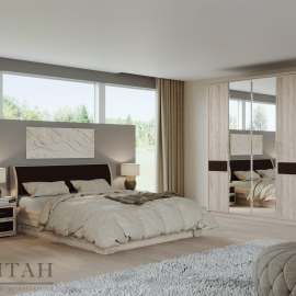 Спальня «Камелия Monro 3» Дуб серый/Matrixmat 3117