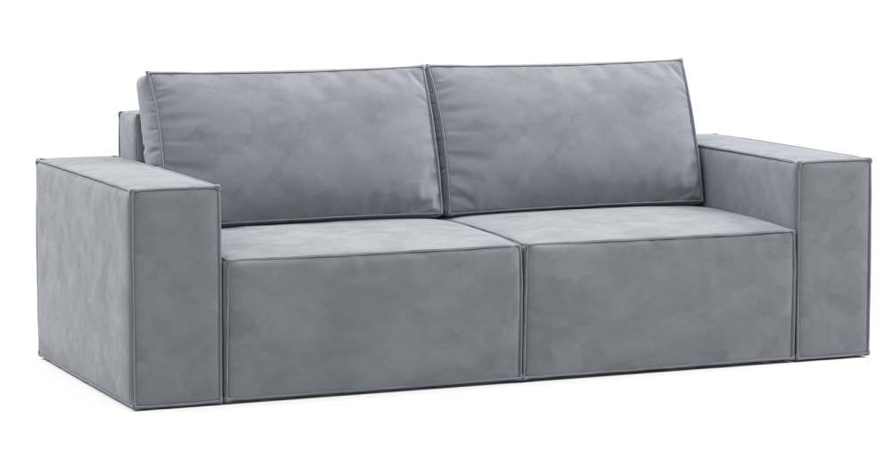 Диван-кровать «Пола» иск.замша ТД 217 Посейдон грей (серый)