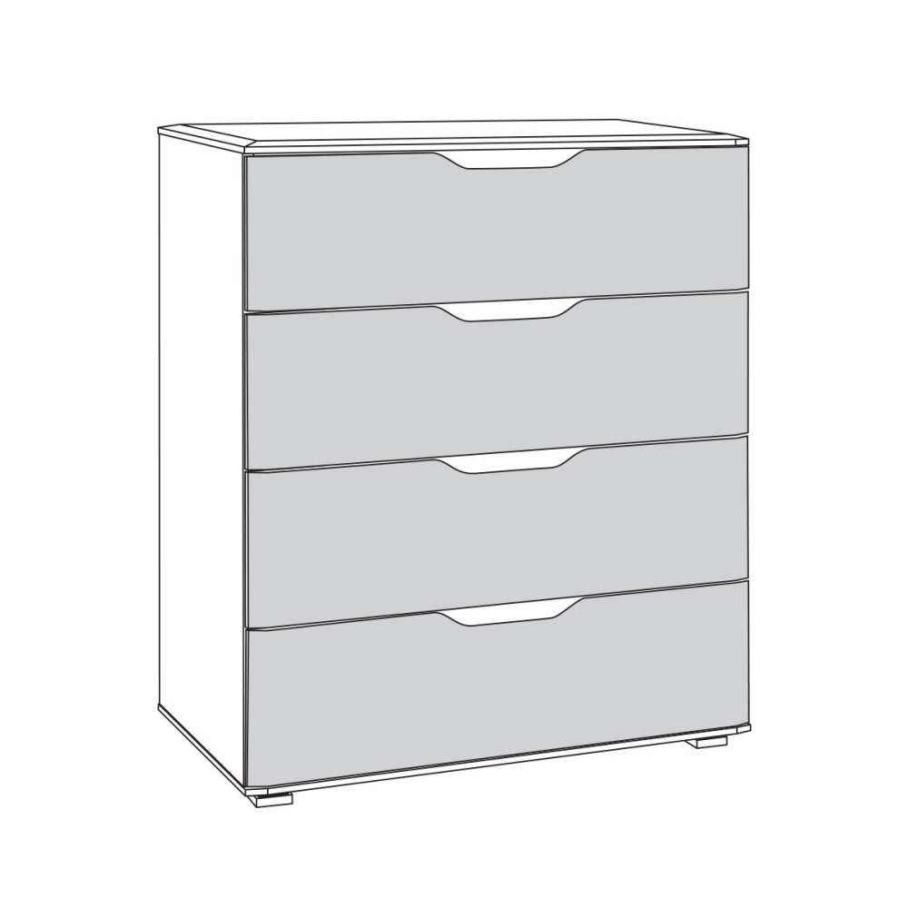 Комод 13.299 «Муссон» Белый схема