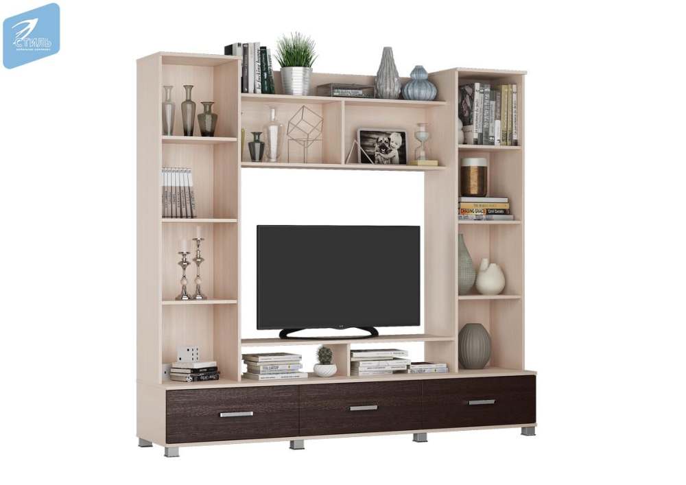 Стенка в гостиную «Соло-8» Венге/Дуб молочный