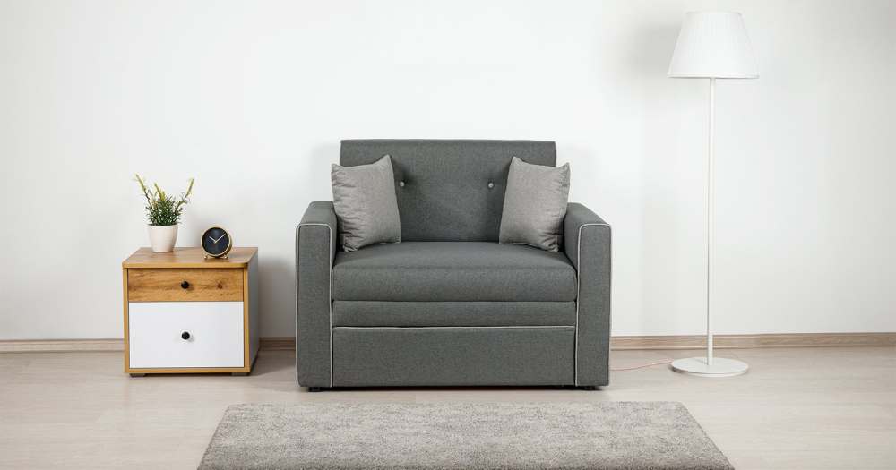 Диван-кровать «Найс 85» ТД 298 Тесла грей (тёмно-серый)