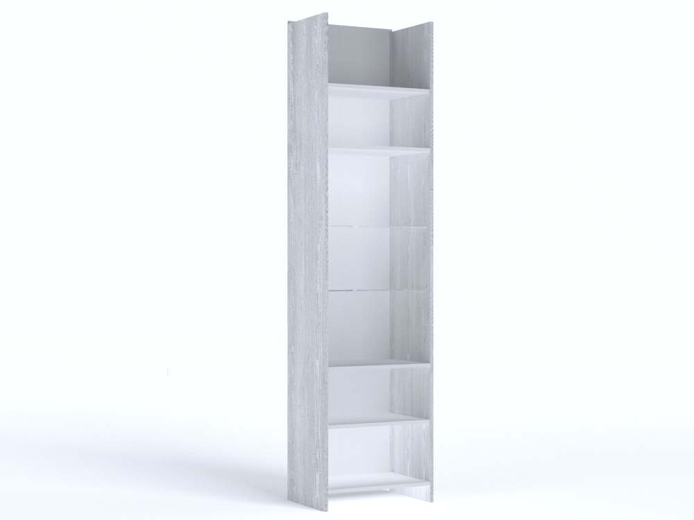 Пенал высокий со стеклом «Кантри» Сосна Андерсен/Орех Рибек натуральный