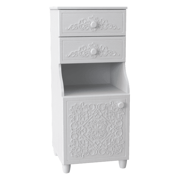 Шкаф комбинированный «Соня Премиум» СО-18К Белый структурный/белое дерево