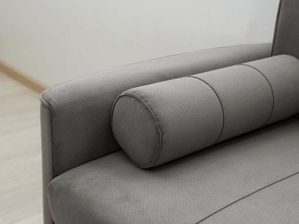 Диван-кровать «Мелани Р 120» Киви 88 велюр (кварцевый серый)