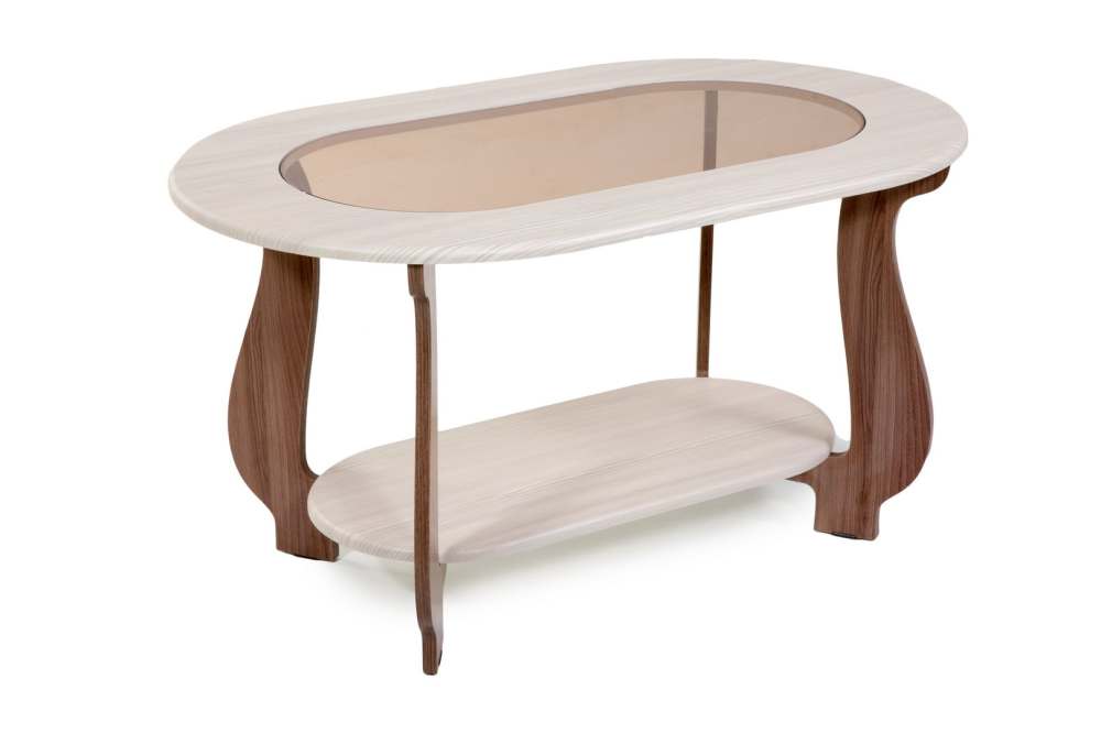 Стол журнальный со стеклом «СЖ-21» Шампань