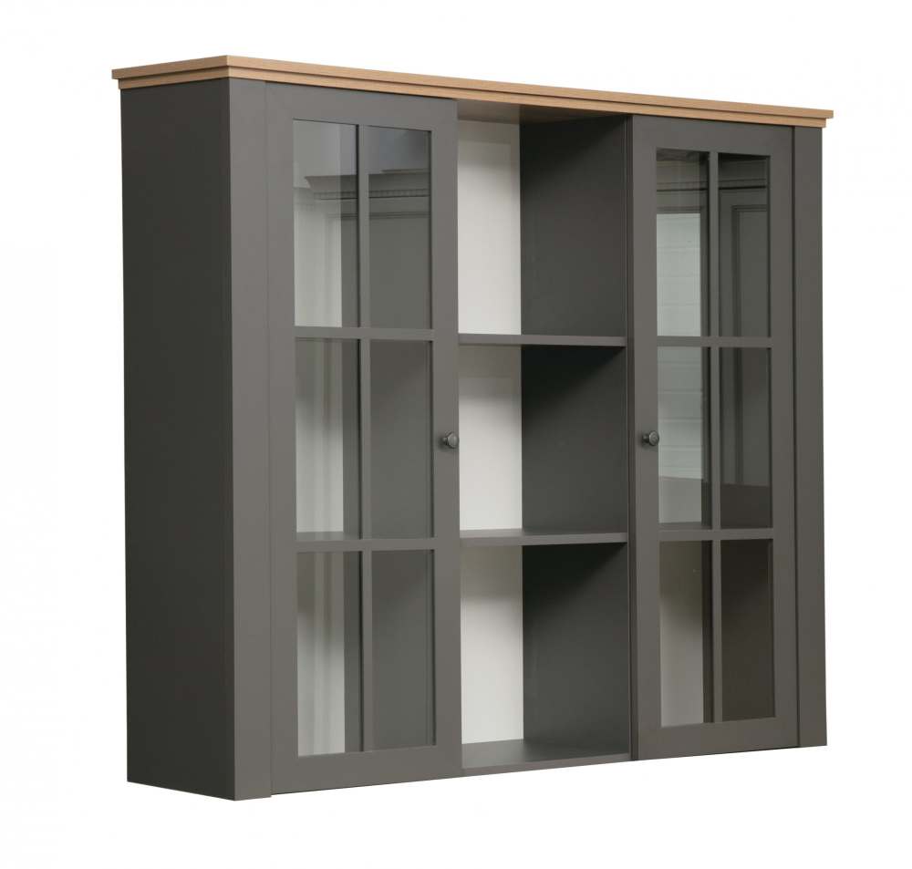 Шкаф навесной 37.10 «Прованс» Диамант серый/дуб коньон