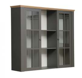 Шкаф навесной 37.10 «Прованс» Диамант серый/дуб коньон