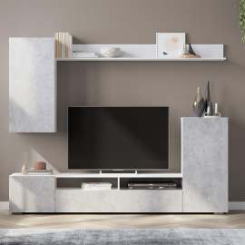 Мебель для гостиной «МГС 4» Цемент светлый/Белый