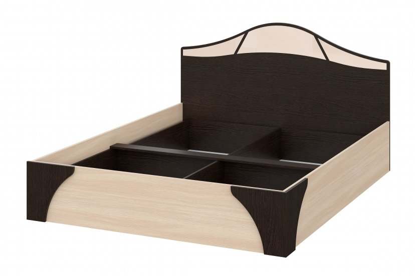 Кровать двойная 2 универсальная 160 «Лагуна-5» Дуб Венге/Дуб Млечный