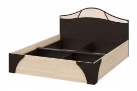 Кровать двойная 2 универсальная 160 «Лагуна-5» Дуб Венге/Дуб Млечный