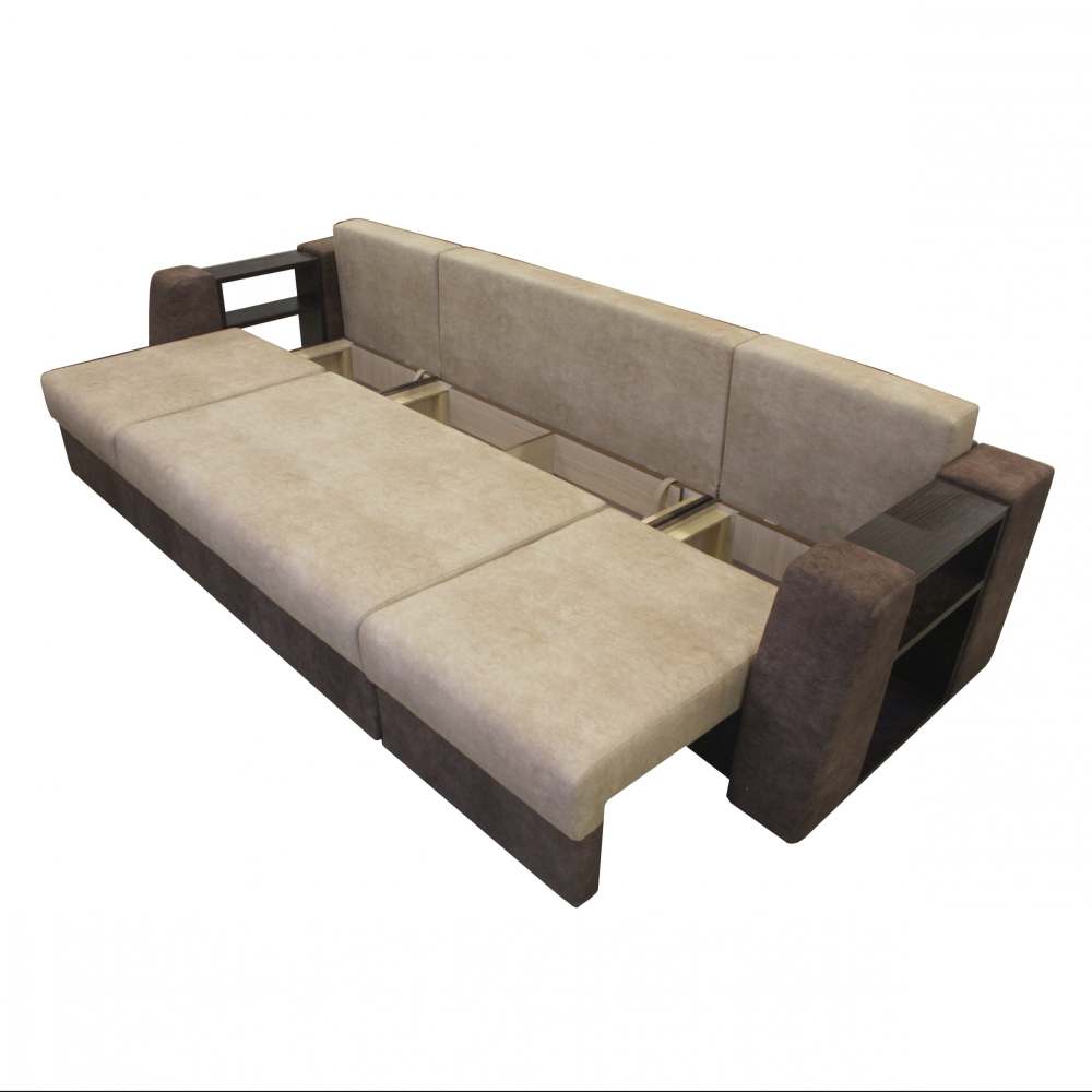 Диван «Оптимус-1» милк/дарк браун, механизм еврокнижка