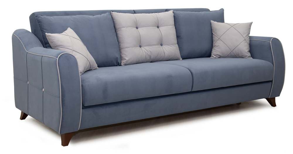 Диван «Френсис» 263 нэви серо-синий, механизм книжка