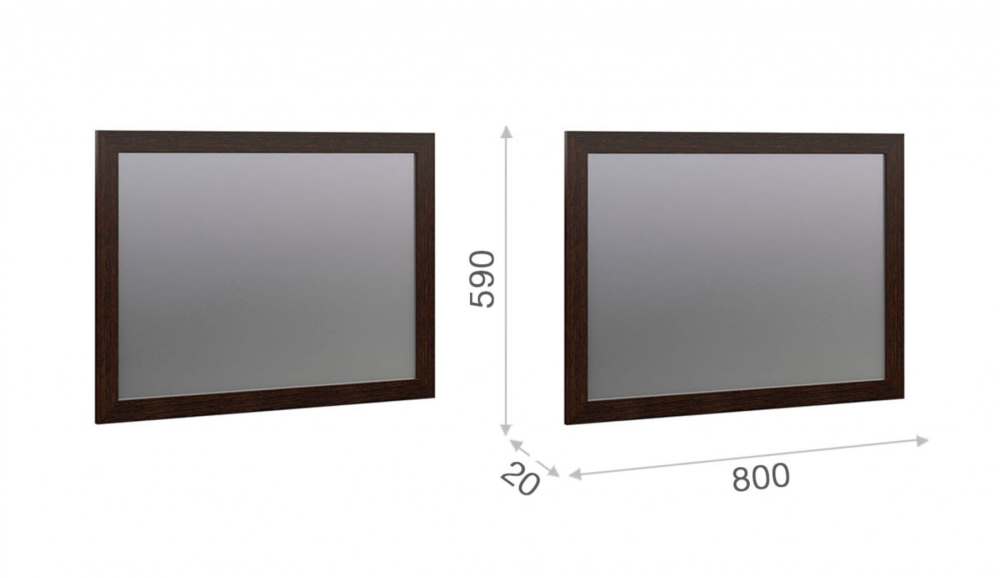 Зеркало навесное 80 «Эшли» Венге