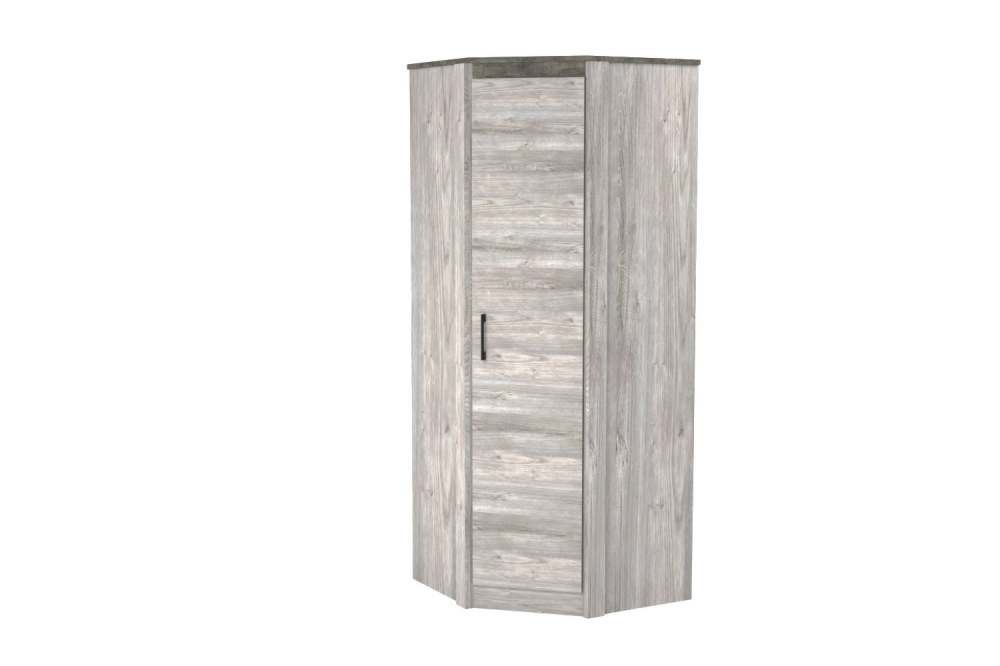 Шкаф угловой «Денвер» 2300 Риббек серый