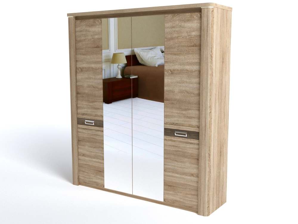 Шкаф 4-х дверный «Магнолия» Дуб бардолино