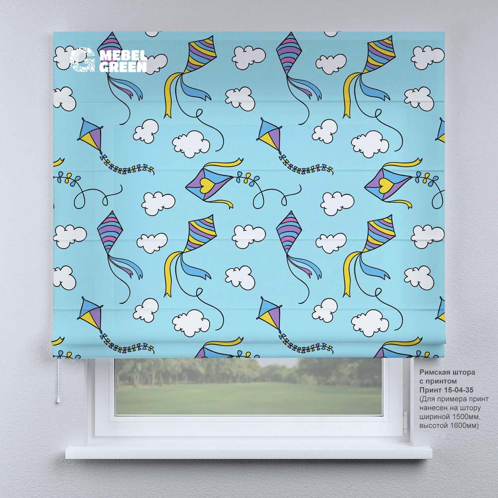 Римская штора для проёма с фотопечатью «15-04-35»