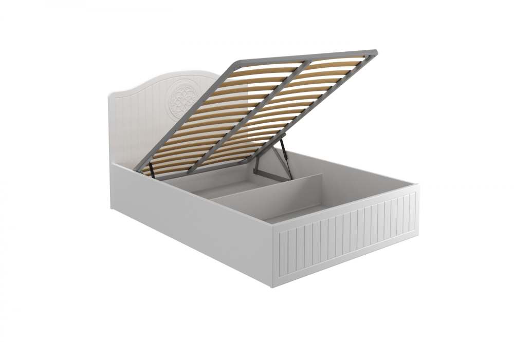 Кровать с подъемным механизмом «Монблан» МБ-605К (2000х1400) белое дерево