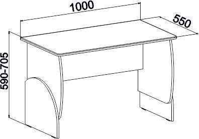 Стол «Маугли» МДМ-10К Береза снежная/оранж