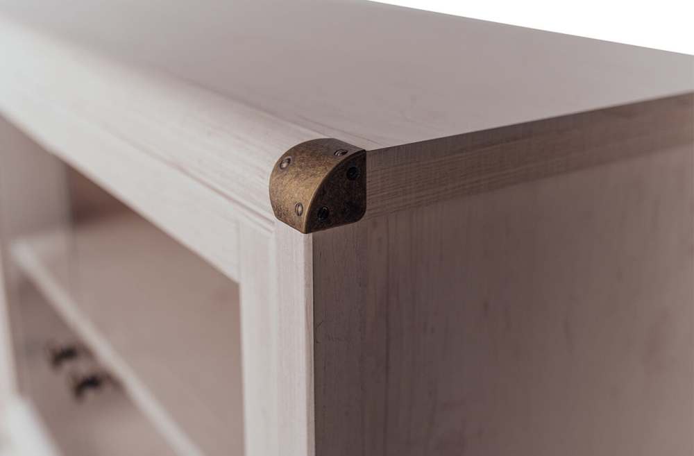 Шкаф с витриной «Магеллан» Сосна винтаж 2V2D1SL, глубина 40 см