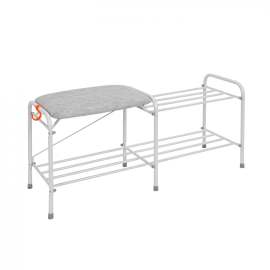 Подставка для обуви 2-х полочная 80 с сиденьем